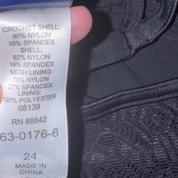 Swimsuits For All Black Crochet Lace Swim Dress Size 24 - Picture 6 of 7